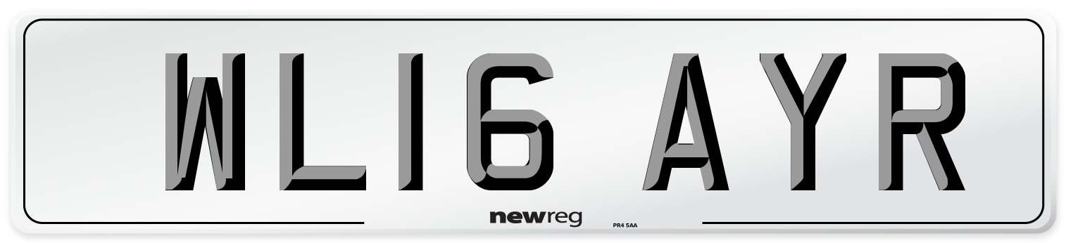 WL16 AYR Number Plate from New Reg